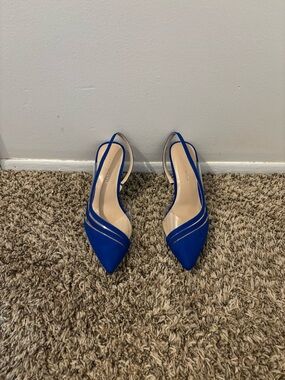 Kelly & Katie Royal Blue Pointed Slingback Heels